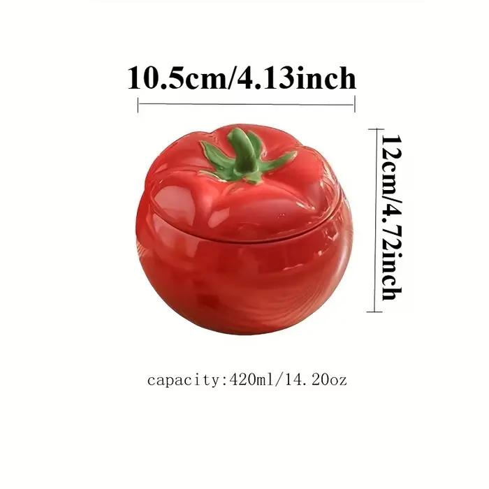 Sucrier tomate pot à épices en céramique pot de stockage avec cuillère cuisine Table à manger récipient d'assaisonnement noël maison décorative