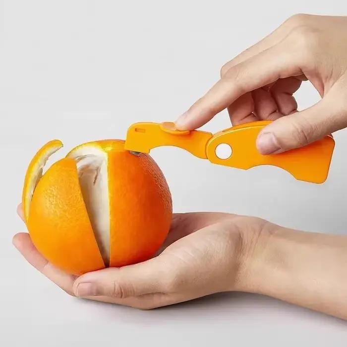 Éplucheur de citron Orange, coupe créative, outil d'épluchage d'orange avec poignée pliante, éplucheur de fruits, outils de fruits et légumes 1/5/10 pièces