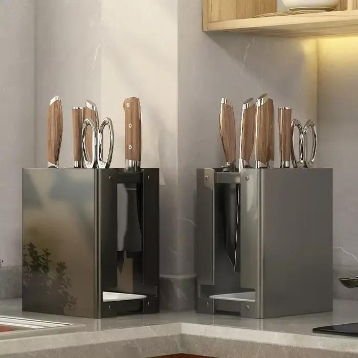 Accessoires de cuisine multifonctionnels, porte-couteaux de cuisine, égouttoir de cuisine, ustensiles de cuisine magnétiques, bloc de couteaux
