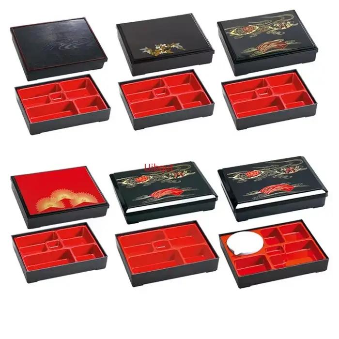 Riz Sushi restauration récipient de stockage des aliments boîtes à déjeuner japonais compartiments boîte à Bento Portable récipient de nourriture bento boîte à Bento