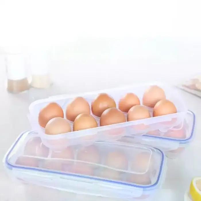Boîte de rangement pour 10 œufs plateau à œufs transparent organiseur de réfrigérateur distributeur de fraîcheur protection des œufs élégance et praticité pour la cuisine