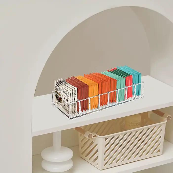 Boîte de rangement de sachets de thé, tiroir de rangement de cuisine, armoire, boîte de rangement de comptoir, café, thé, sucre, fournitures de stockage