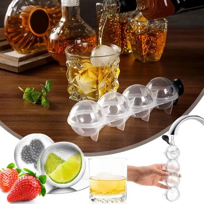 Grand moule à glaçons en forme de boule ronde, boîte à glaçons, utilisation pour cocktail, sphère, bricolage, maison, bar, fête, outils
