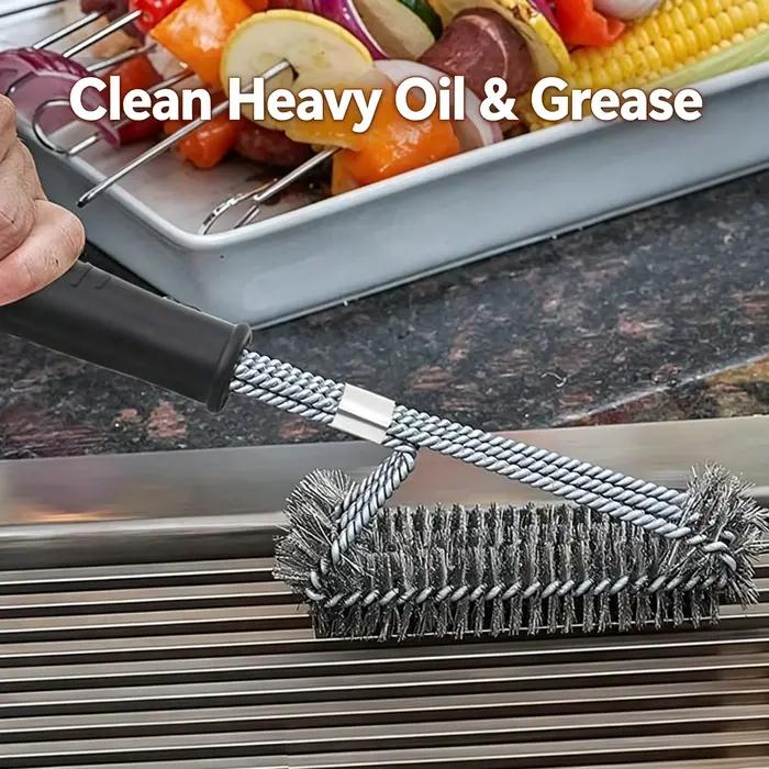 Brosse de nettoyage pour barbecue en acier inoxydable