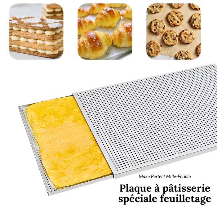 Moule de cuisson rectangulaire avec trou, plaque perforée, four à vaisselle