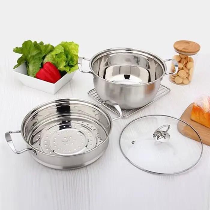Marmite à soupe astronomique double en acier inoxydable, cuisson non magnétique, ustensiles de cuisine polyvalents, poêle antiarina, marmite à usage général, 1,5 L-4L