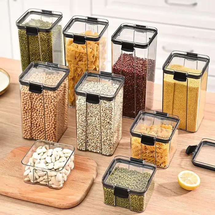 Pots scellés, organisateur de stockage de céréales de cuisine