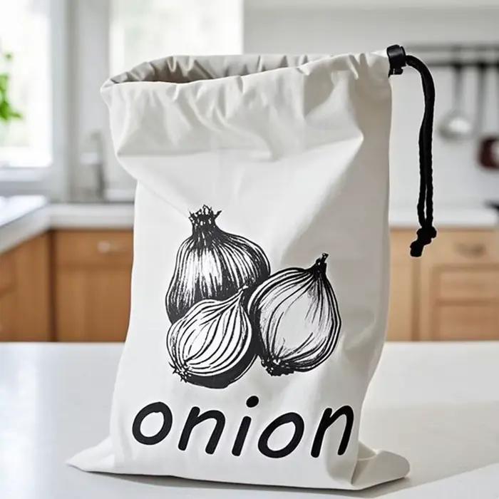 Sac de rangement durable et réutilisable pour oignons et pommes de terre