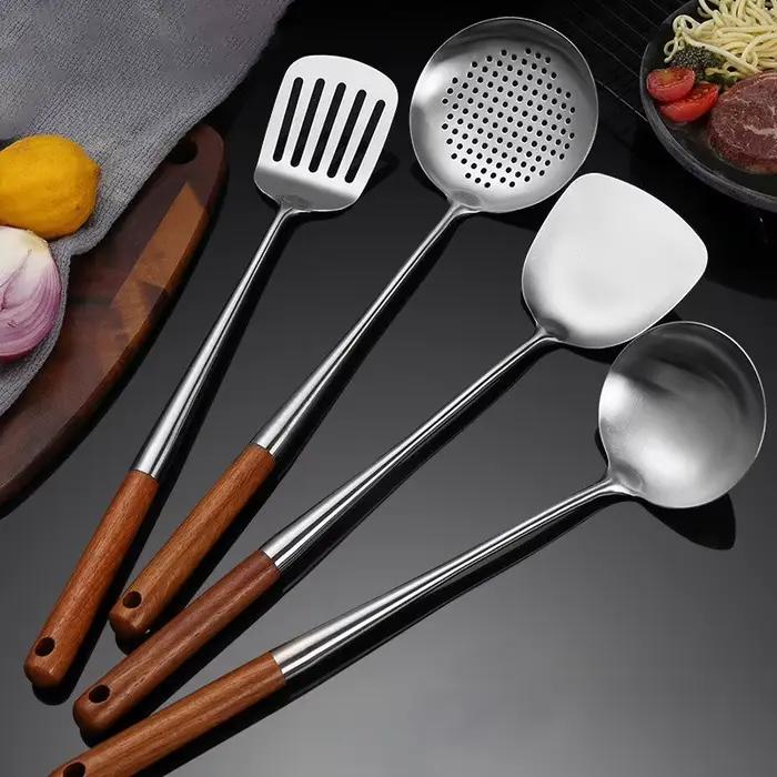 Ustensiles de cuisine Wok spatule fer et louche outil