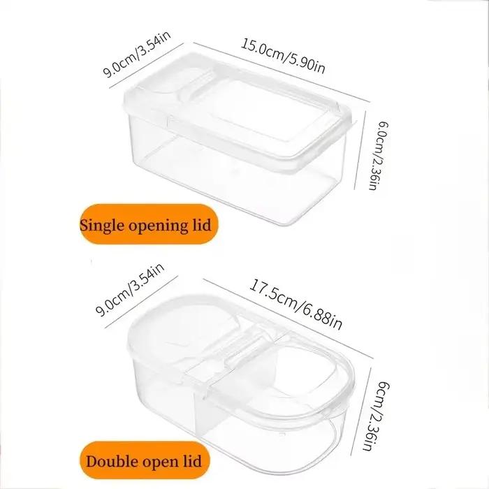 Réfrigérateur de fruits et aliments à ouverture simple et Double, boîte de rangement anti-poussière, conteneur de stockage de fruits de pique-nique Portable réutilisable 1 pièce