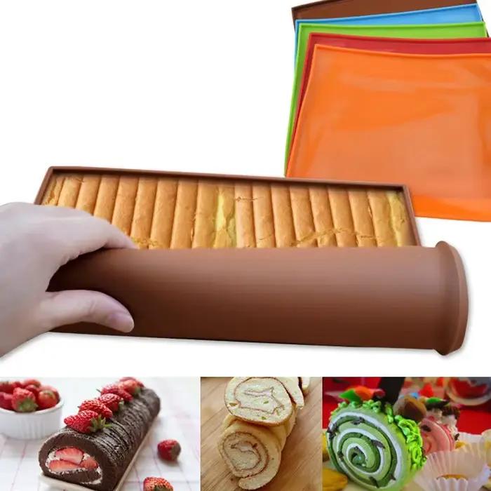 Tapis de cuisson en Silicone, moule à rouleau de gâteau, Macaron suisse, tapis de four antiadhésif, outils de pâtisserie, Gadgets de cuisine, accessoires