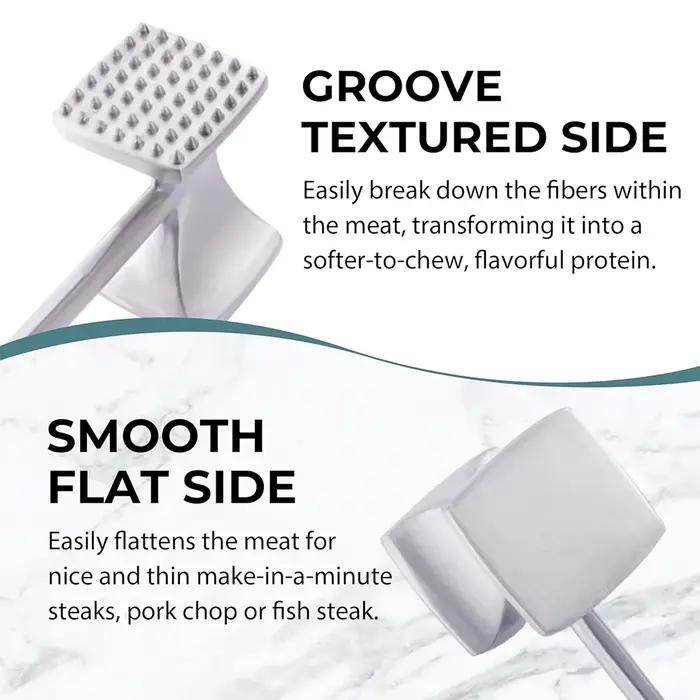 Marteau pour attendrisseur de viande LMETJMA avec poignée confortable en alliage de zinc pour viande et volailles usages cuisine et fêtes
