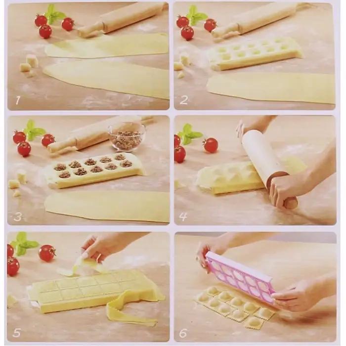 Moule à raviolis en silicone multiformes pour boulettes, mousseuses et desserts, carré, rond, triangle, 10/14/21 grilles, bleu ciel, chocolat, rose, vert armée, kaki foncé