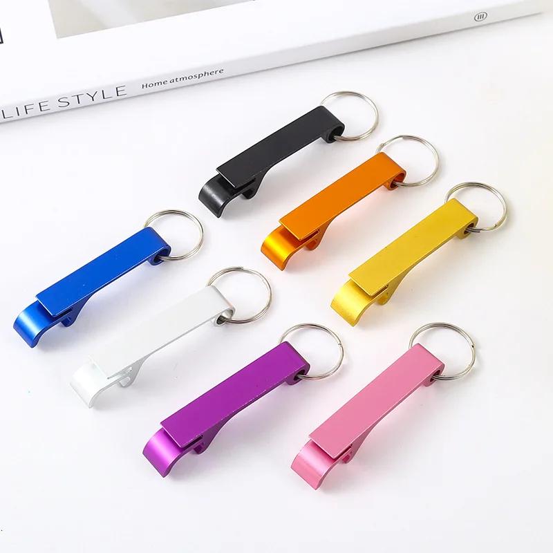 Ouvre-bouteille de bière Portable porte-clés Mini ouvre-bouteille de boisson en métal de poche Logo 