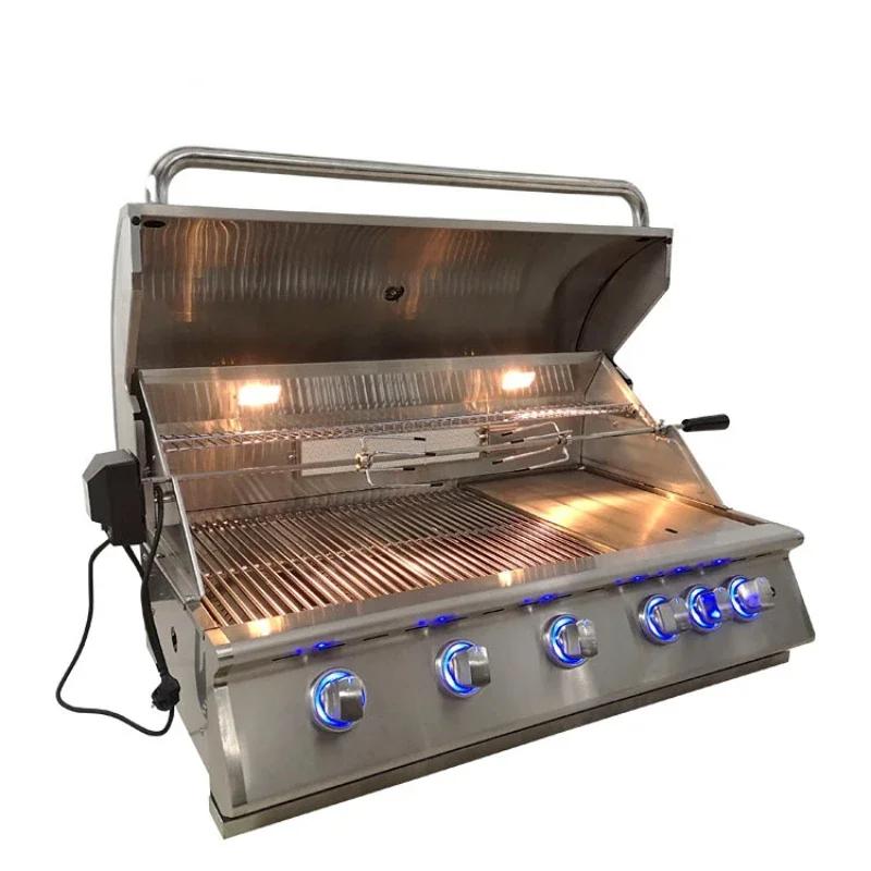 Ensemble de cuisine en acier inoxydable pour l'extérieur, ustensiles de cuisine de camping, gril à g