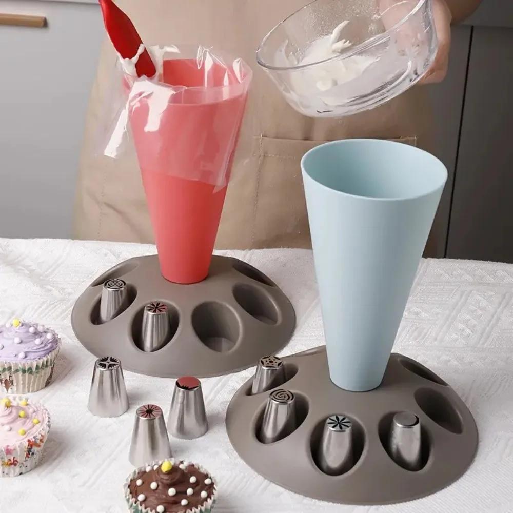 Porte-poche à douille et porte-embouts en plastique avec 8 fentes, accessoires de cuisson, décoratio