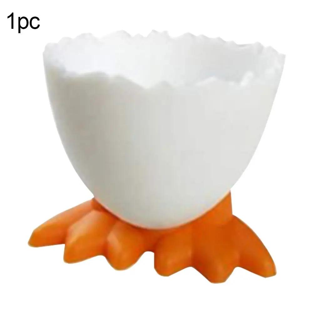 Porte-œufs en plastique avec pieds, 1/2/4 pièces, mignon, créatif, séparateur René à la coque, conte