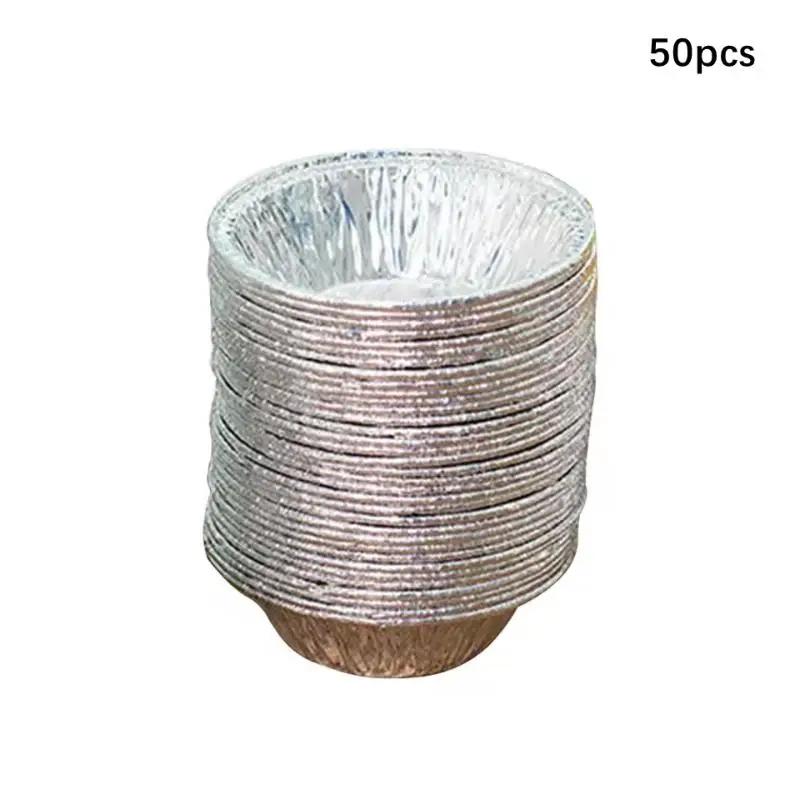 50/100 pièces Mini Pot tarte plaque de cuisson jetable cuisson tarte moules Cupcake Pan Pudding moul