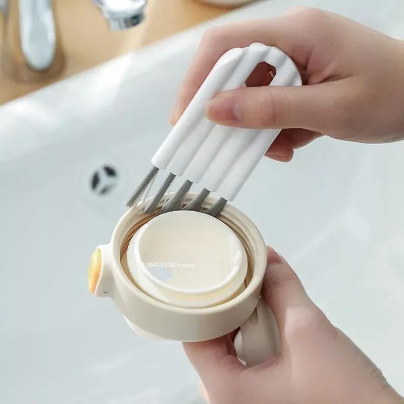 Brosse à couvercle de tasse flexible, outil de clavier de ménage de cuisine, bouteille de lait, tass