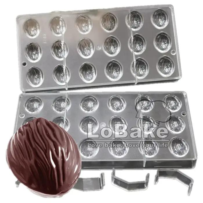 Moule à chocolat transparent en forme de noix, 2 en 1, en polycarbonate durable, accessoires de cuis