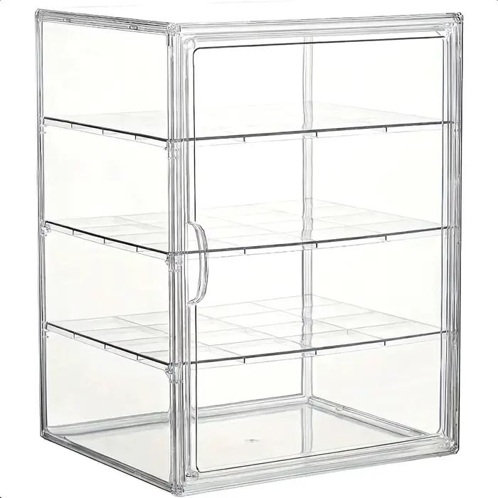 Vitrine à pâtisserie à 4 niveaux avec couvercle, support à gâteaux transparent, organisateur de rang