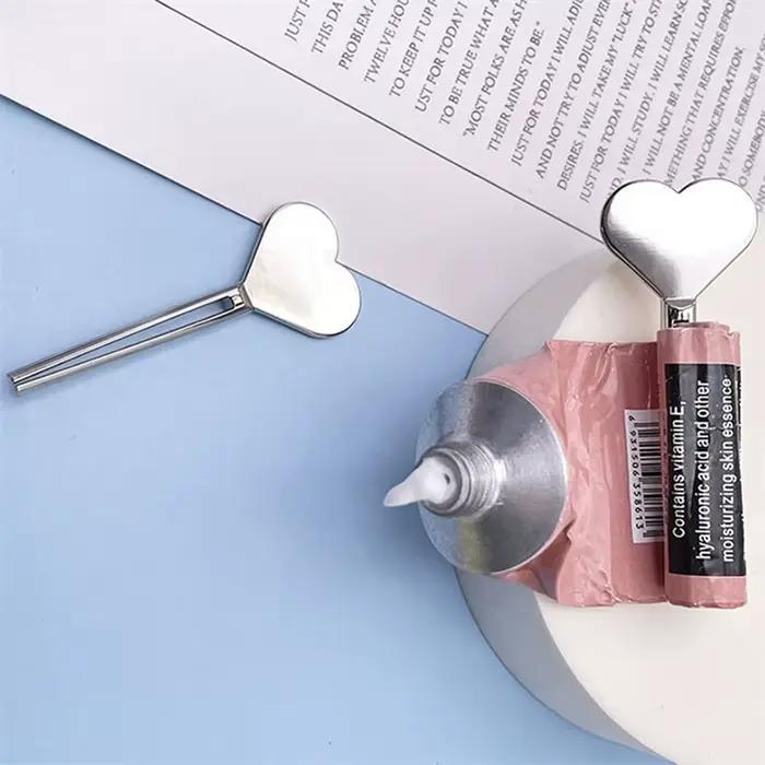 Presse-dentifrice manuel en métal, distributeur en acier inoxydable, tube de crème pour les mains, e