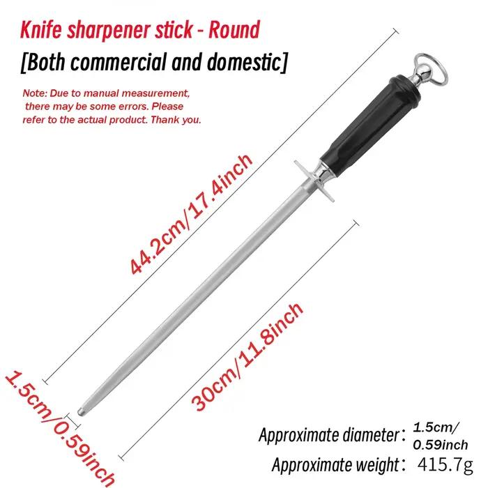 1 pièce, affûteur de couteaux professionnel, tige d'affûtage en acier, couteaux de cuisine de Chef,