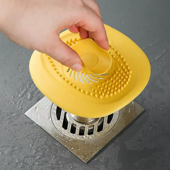 Bouchon attrape-cheveux en Silicone pour salle de bain, couvercle de vidange de sol de douche, filtr