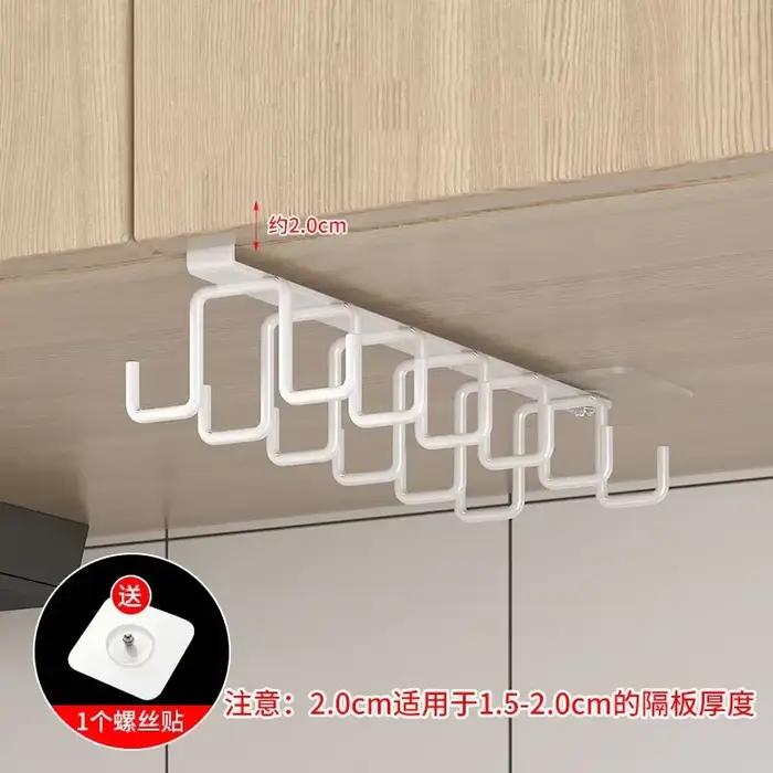 Étagère de rangement suspendue pour cuisine avec crochets, support pour essuie-tout, torchons, planc