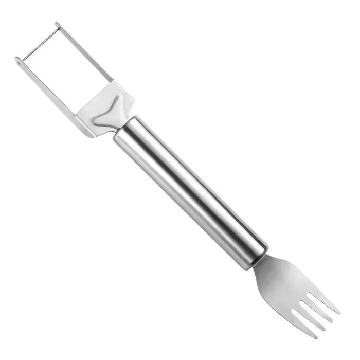 Outil de coupe de pastèque en acier inoxydable, fourchette à pastèque fonctionnelle, trancheur, outi