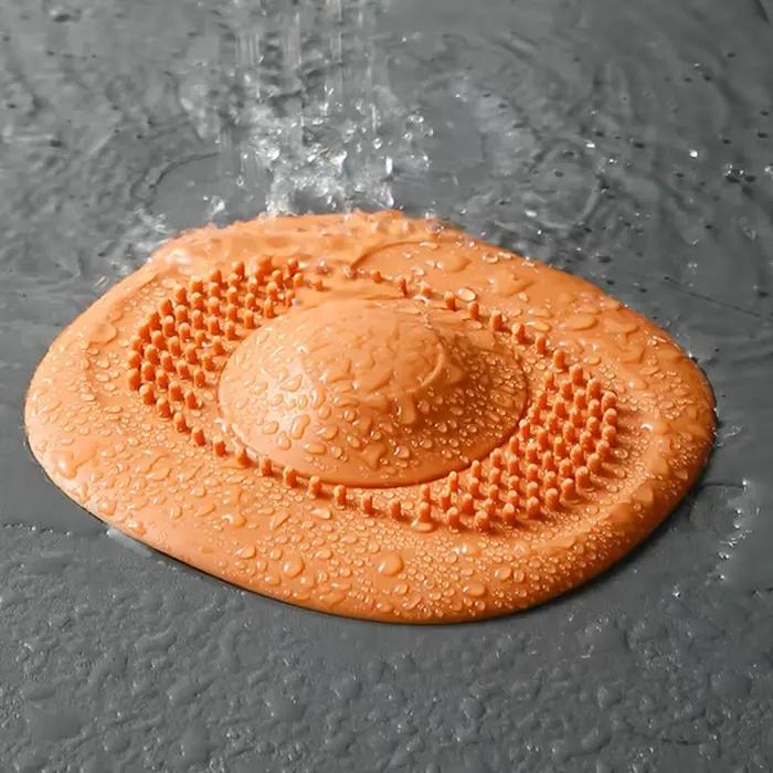 Bouchon attrape-cheveux en Silicone pour salle de bain, couvercle de vidange de sol de douche, filtr