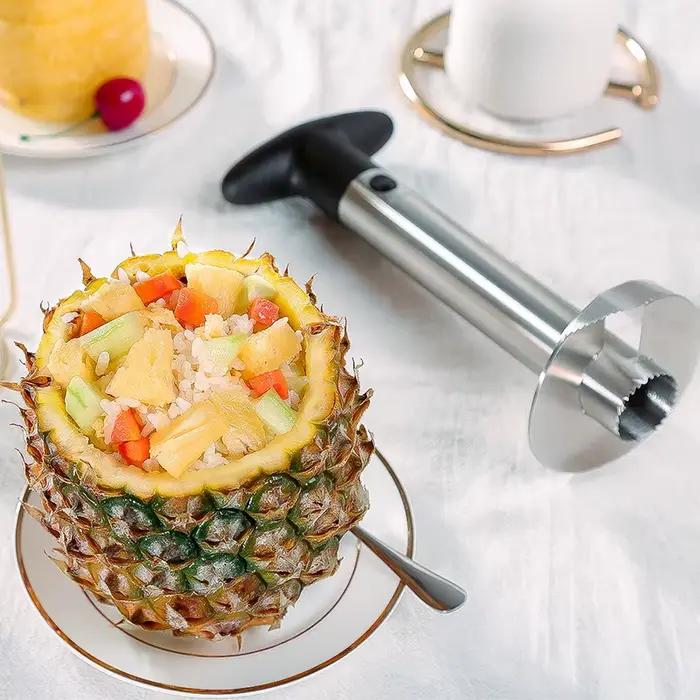 1Pc acier inoxydable facile à utiliser ananas éplucheur accessoires ananas trancheuses fruits coutea