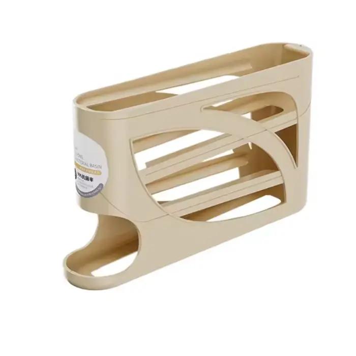 Porte-œufs roulant automatique à 4 niveaux, boîte de rangement d'œufs pour réfrigérateur, conteneur
