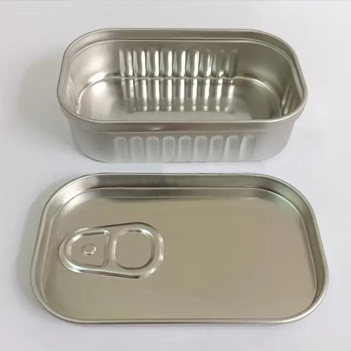 Autocollants personnalisables 20 PIÈCES Boîtes de conserve en métal vides en forme de rectangle Outi