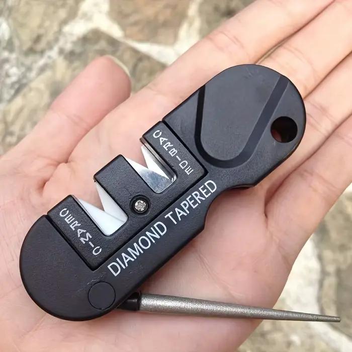 Outil d'affûtage portable 4 en 1, affûteur de couteaux pour le camping et la randonnée en plein air