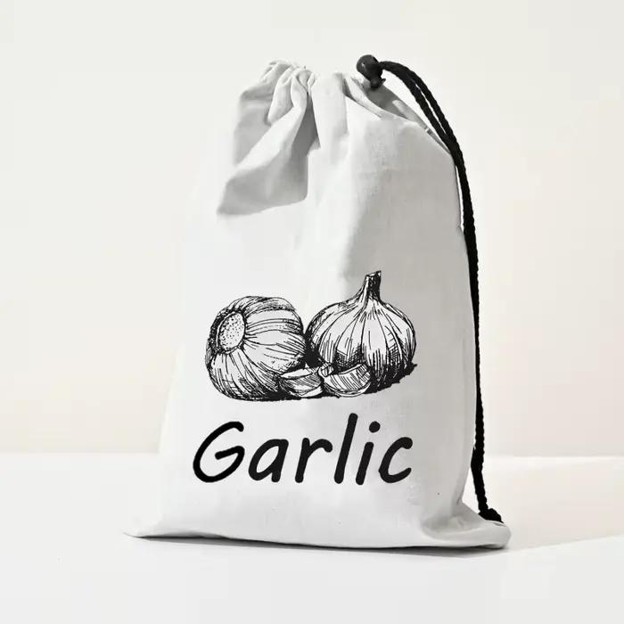 Sac de rangement réutilisable pour oignons et pommes de terre, grands sacs de rangement en toile à c