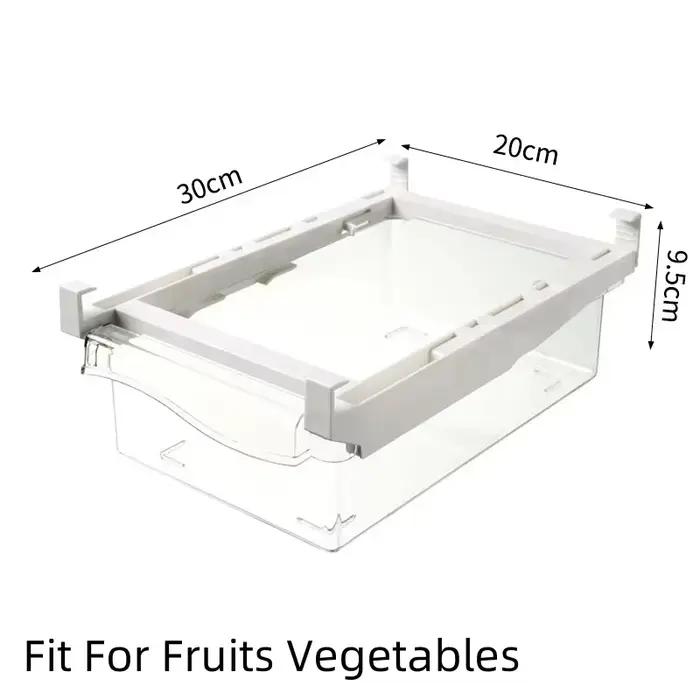 Boîte de rangement transparente pour tiroir de réfrigérateur, sous-étagère, pour fruits, légumes, œu