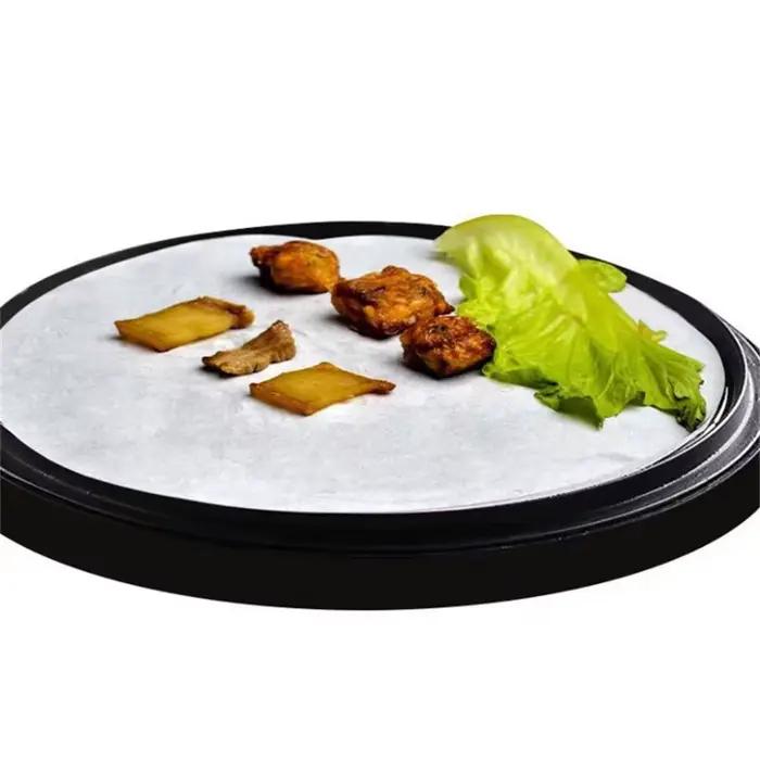 Papier rond Double face en Silicone, 100 pièces, papiers antiadhésifs pour four à Barbecue, revêteme