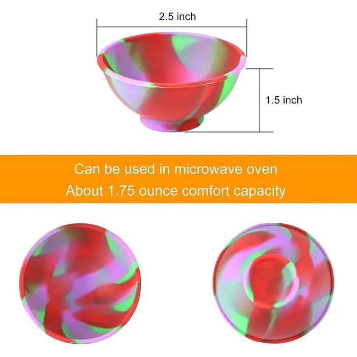 Bol de récipient en Silicone pour la maison, 2 pièces, 67mm 50mm, multicolore, tabac, herbe, accesso