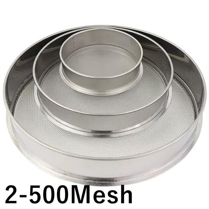 Tamis rond standard en acier inoxydable 500, tamis à ouverture de laboratoire, filtre à poudre de fa