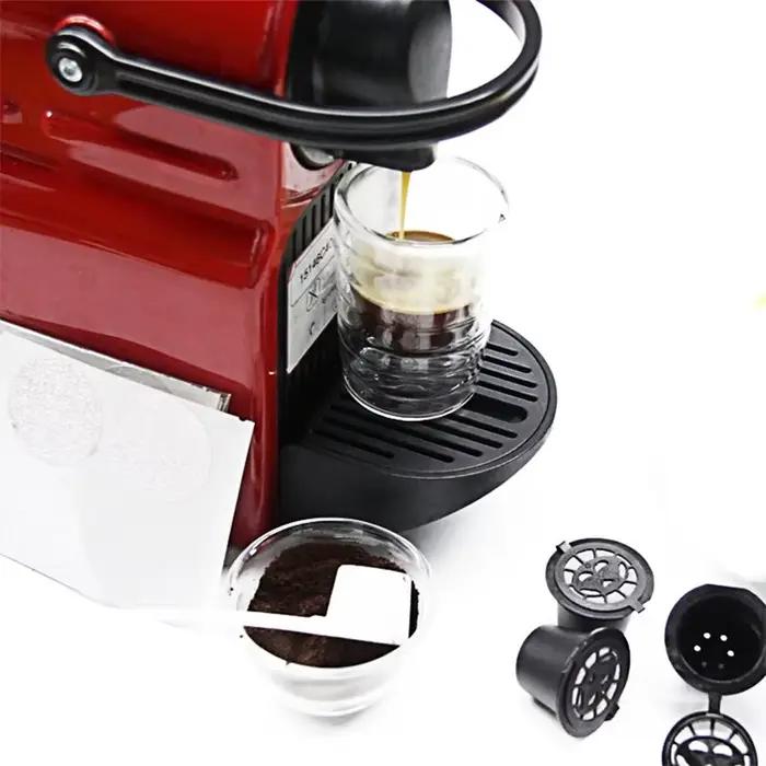 Capsules de café réutilisables, tasse avec cuillère, brosse, filtre à café pour café Nespresso, 4 pi