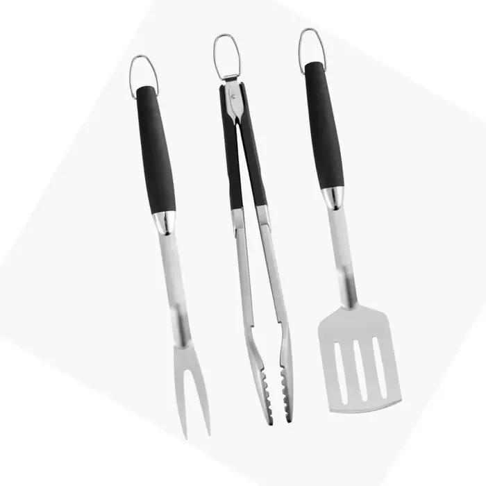Ensemble d'outils de gril en acier inoxydable, pinces à fourchette, spatule à griller, outil de gril
