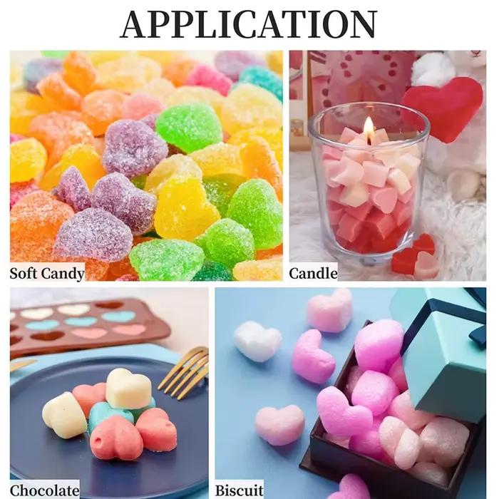 Moule en Silicone pour Coeur Moule en Silicone pour Pâtisserie Non-Adhérent de Qualité Alimentaire M