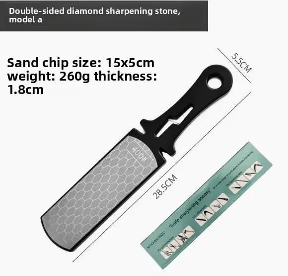 Aiguiseur de couteaux double face 5-en-1 avec barres diamantées 400/1000, outil multifonction pour c