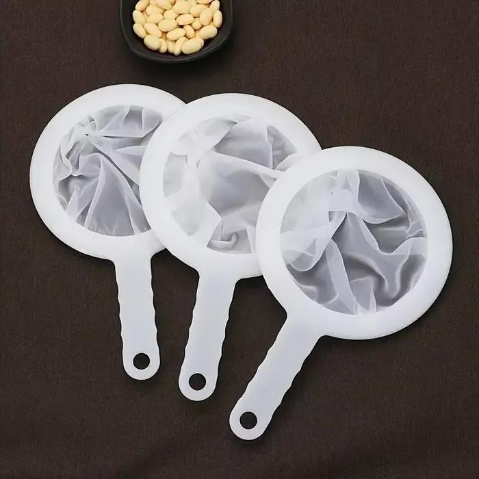 Cuillère à passoire à mailles fines, pour café, lait, soja et yaourt, filtre en Nylon à mailles 100/