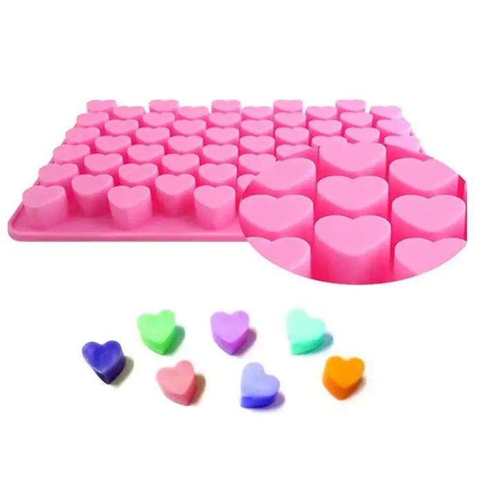 Moule à chocolat en Silicone de qualité alimentaire, 55 grilles, petit amour en forme de cœur, moule