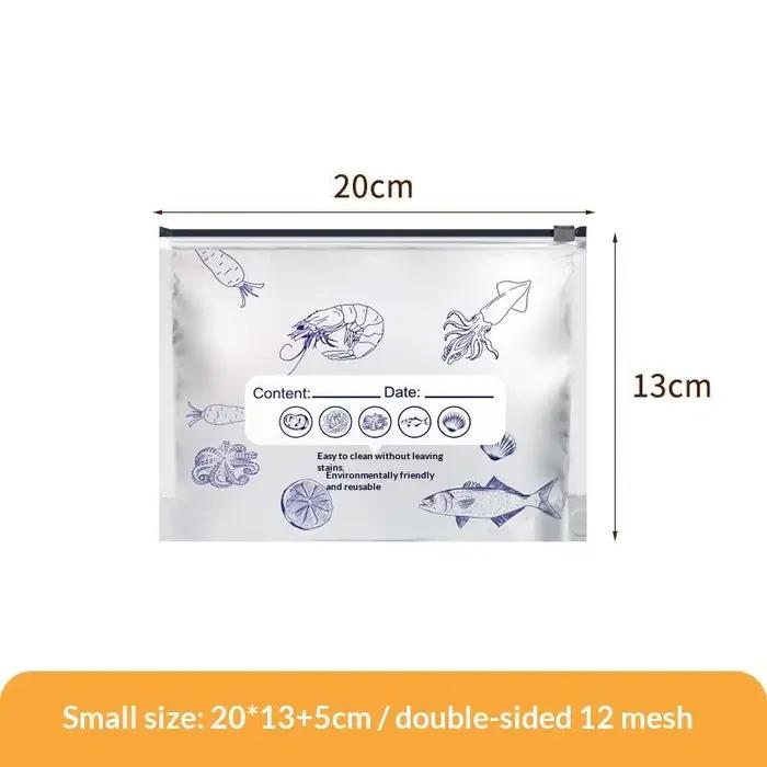 Sacs de conservation alimentaire pour congélateur, sûrs et sécurisés, lot de 10/45, fermeture éclair