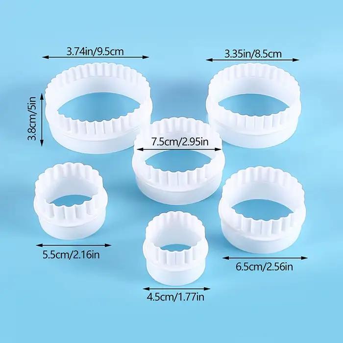 Emporte-pièces ronds à double face en forme de vague blanche, ustensiles de cuisine, cuisson spectac