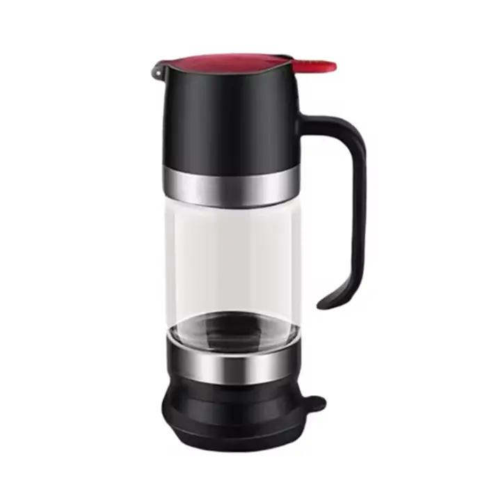 Distributeur de miel en verre durable de 300 ml, transparent avec poignée, pot à miel anti-goutte, t