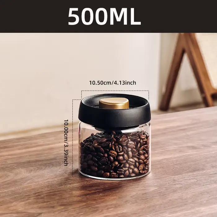 Bocal hermétique en verre scellé sous vide pour grains de café, récipient alimentaire, pot de rangem